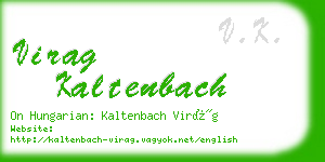 virag kaltenbach business card